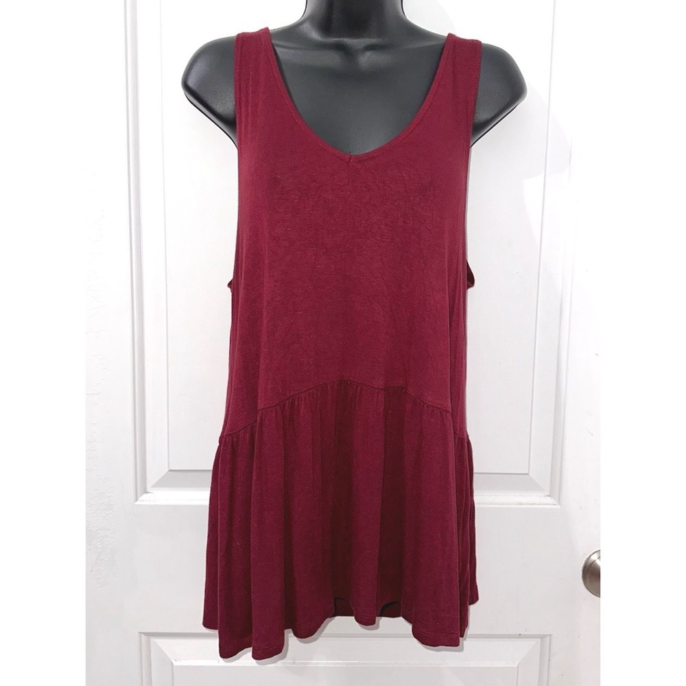 Orange Kiss red babydoll style tank top